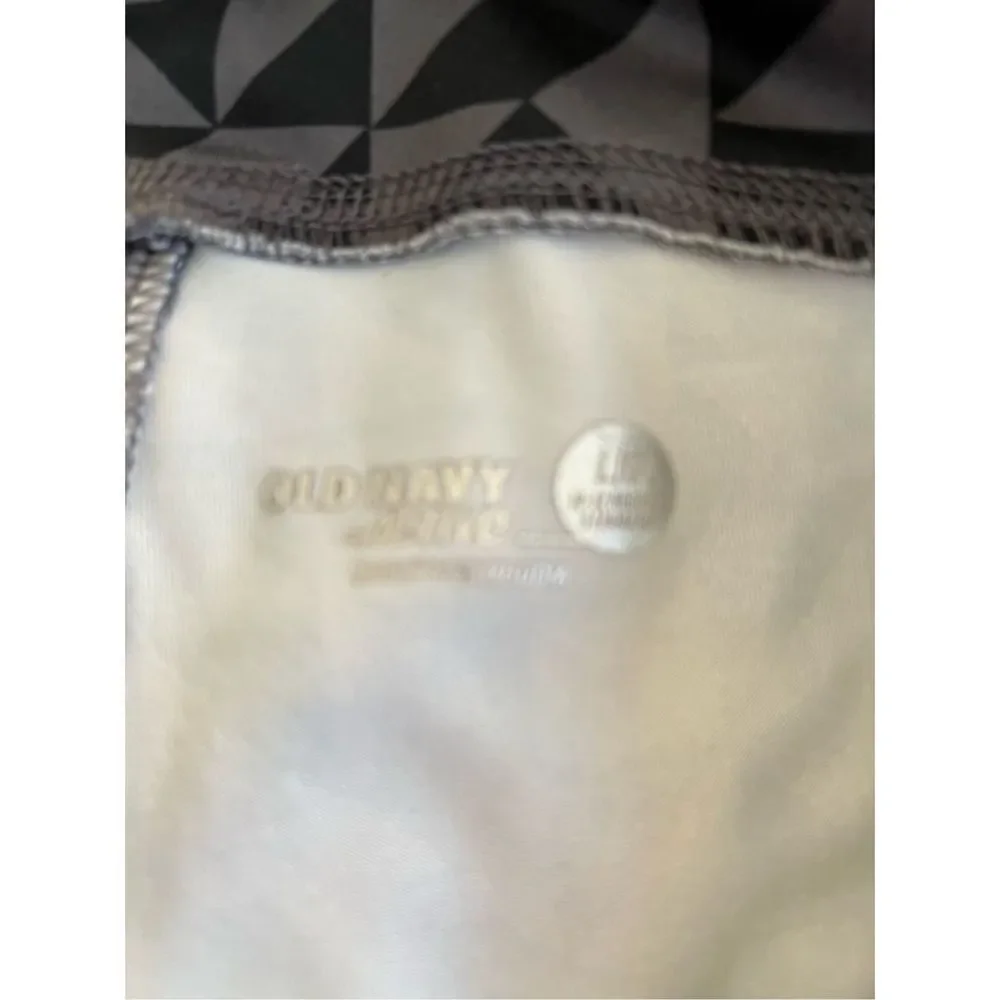 Old Navy girls gray and black pattern leggings L